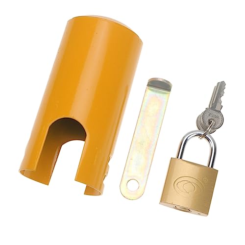 TOYANDONA 1 Satz Multifunktionale Wasserhahn Schutzschloss für Außenbereich Robustes Abschließbares Schloss zum Schutz von Wasserhähnen Garten Park und Gelb Wassersparend und Langlebig von TOYANDONA
