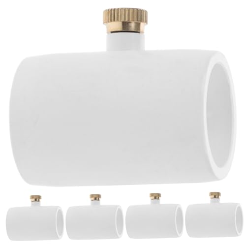 TOYANDONA 1 Satz PVC -sprühanschluss Nebeldüse Herr Beschlagen Emitter Im Freien Sprühwischer Garten-ersatzdüse Düsenersatzzubehör Düsennebel PVC-rohrdüse Sprühdüsen Vernebeln Weiß 5 Stück von TOYANDONA