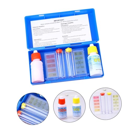 TOYANDONA 1Satz Pool Test Reagenz Kit für Wasserqualität Ph Chlor Brom Gesamthärte und Alkalinität Messlösung für Schwimmbäder und Spas und Präzise Einfache Handhabung TOYANDONA 1Satz Pool Test Reagenz Kit für Wasserqualität Ph Chlor Brom Gesamthärte und Alkalinität Messlösung für Schwimmbäder und Spas und Präzise Einfache Handhabung von TOYANDONA