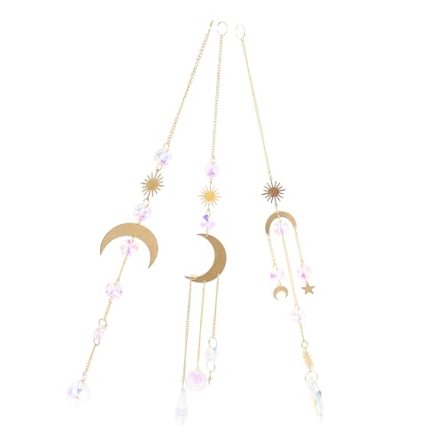 TOYANDONA 1 Satz Sonne-mond-Ornament Hochzeit Rezeption Prisma Ornamente Dekoration Fänger Hängend Reiz Prismen Im Freien Deckenleuchten Golden Kristall 3 Stück TOYANDONA 1 Satz Sonne-mond-Ornament Hochzeit Rezeption Prisma Ornamente Dekoration Fänger Hängend Reiz Prismen Im Freien Deckenleuchten Golden Kristall 3 Stück von TOYANDONA