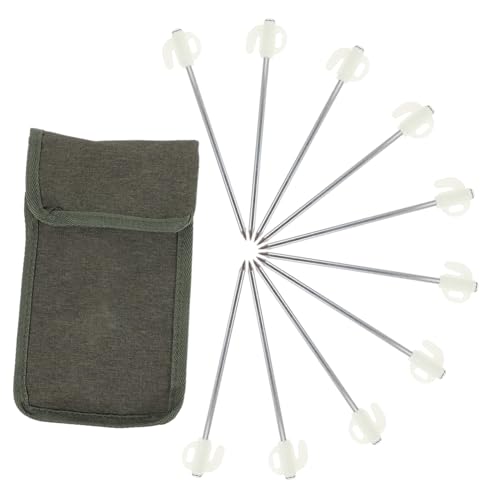 TOYANDONA 1 Set Zeltboden Nageltaschen Set Wasserdichtes Aluminium Sofortzelt Pop Up Zelte Für Campinghering Leichtes Camping Campingzubehör Camper Heringe Dunkler Stoff Weiß von TOYANDONA