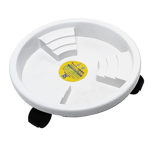 TOYANDONA 1 Stück Abnehmbares Blumenkörner Pflanzschale Gartentablett Untertasse Topfschale Universalrad Untersetzer Für Topfpflanzen Blumentopf Basis Blumentablett Weiß Harz von TOYANDONA