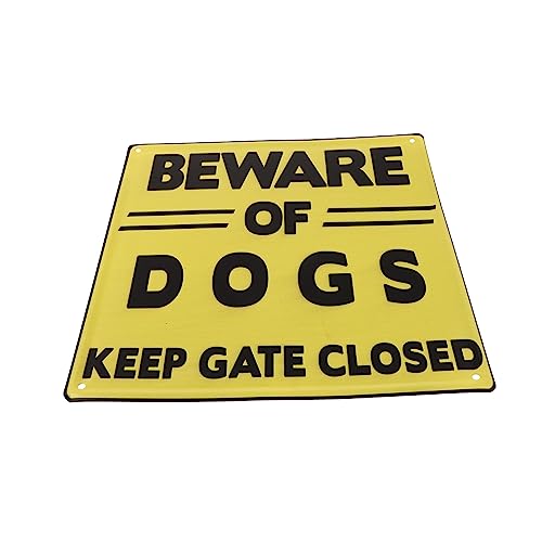 TOYANDONA 1 Stück Achten Sie Hunde Warnschild Eisenblech Vintage Garten Dekoration für Haustierbesitzer und Outdoor Bereich von TOYANDONA