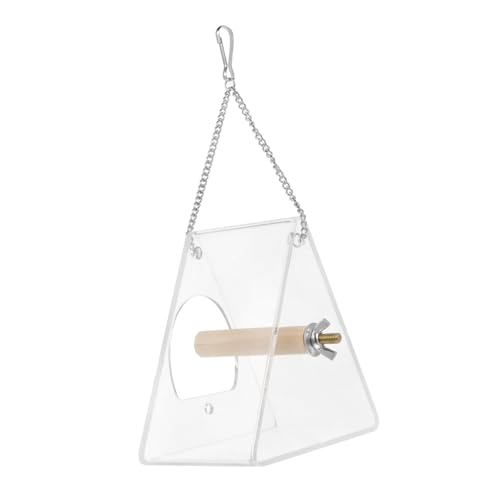 TOYANDONA 1 Stück Acrylvogelfutterleiter Vogelfutterdeck Futterspender klein hängend im Freien Futterbehälter für Vögel Outdoor Vogelfutterbehälter Futternapf für Vögel Pet Bird Feeder Weiß von TOYANDONA