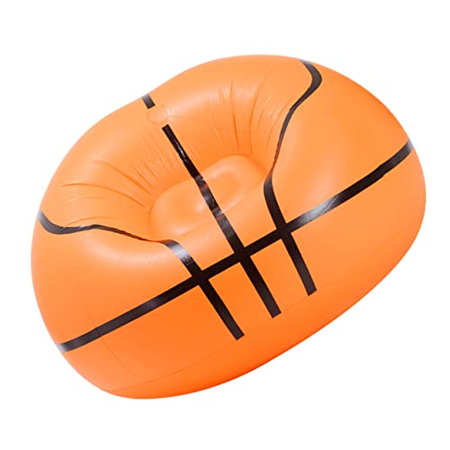 TOYANDONA 1 Stück Basketballsofa Aufblasbarer Stuhl Sofa aufblasen aufblasbare Stühle Couch Luftsofa liegestuhl Aufblasbare Liegestütze aufblasbares Sofa im Freien Orange von TOYANDONA