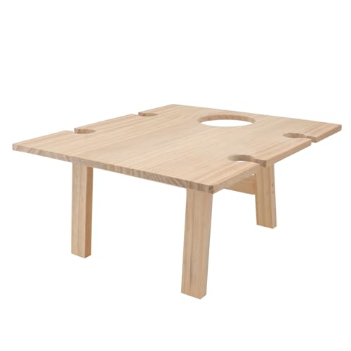 TOYANDONA 1 Stück Faltbarer Weintisch für Outdoor Aktivitäten Tragbarer Quadratischer Picknicktisch für Garten Camping Strand und Partys für Weinservierung und Snacks von TOYANDONA