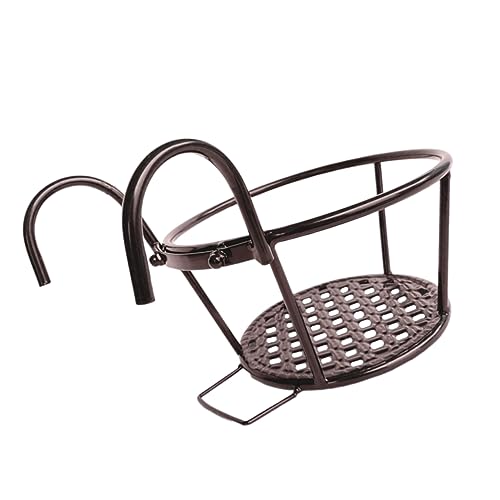 TOYANDONA 1 Stück Hängende Blumentopfregal Balkondekoration Deck Hanging Pflanzer Pflanzkorb mit hängendem Geländer Blumentopf zum Aufhängen Blumenpflanzer für Geländer Brown von TOYANDONA