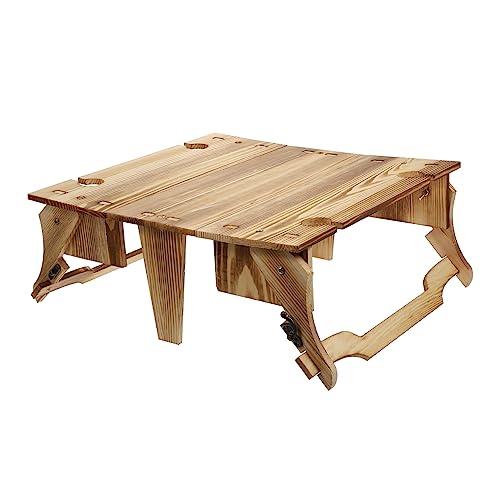 TOYANDONA 1 Stück Klapptisch aus Holz Schreibtisch Tisch für den Außenbereich Büro tragbar Kleiner Tisch beistelltisch Camping Klapptisch Camping-Picknicktisch Holzpicknicktisch Klapptische von TOYANDONA