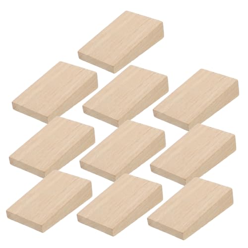 TOYANDONA 10 Stück Axtstiele Ersatz Spaltkeil Axtgriff Keil Möbelkeile Axtgriff Keile Holz Beige von TOYANDONA