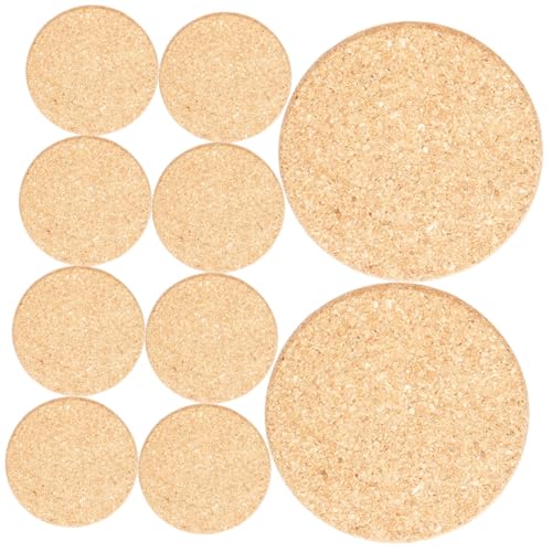 TOYANDONA 10 Stück Blumentopfmatte Pads Anlage Platte Untersetzer DIY Pad Bodenhalter Für Blumentöpfe Runde Untersetzer Mehrzweck-bodenpolster Für Die Gartenarbeit Garten Pflanze Pad Kork von TOYANDONA
