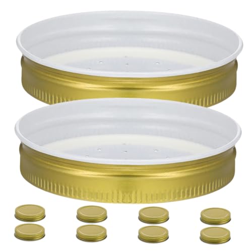 TOYANDONA 10 Stück Einlass Wasserstation für Honigbienen Deckel für Einmachgläser für Bienenzucht und Wasserversorgung Installieren Wasserverdunstung TOYANDONA 10 Stück Einlass Wasserstation für Honigbienen Deckel für Einmachgläser für Bienenzucht und Wasserversorgung Installieren Wasserverdunstung von TOYANDONA