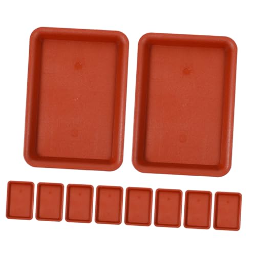 TOYANDONA 10 Stück Rechteckige Blumentopf untersetzer Terrakotta Pflanzentropfschalen für Bonsai Garten Innen Außen Wasserschutz Pflanztopf Ablage Tray TOYANDONA 10 Stück Rechteckige Blumentopf untersetzer Terrakotta Pflanzentropfschalen für Bonsai Garten Innen Außen Wasserschutz Pflanztopf Ablage Tray von TOYANDONA