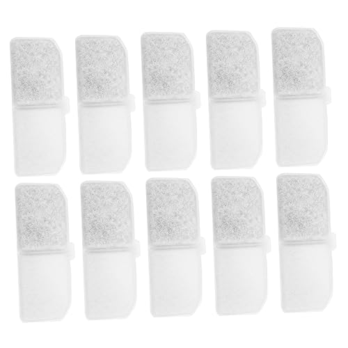 TOYANDONA 10 Stück Teiliges Ersatzfilter für Haustier Wasserbrunnen mit Aktivkohle Effizienter Wasserreinigung Kompatibel mit Hunde und Katzenbrunnen Verbessert Trinkwasserqualität und von TOYANDONA