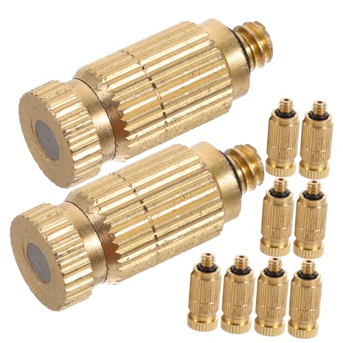 TOYANDONA 10 Stück Teiliges Hochdruck Nebel Sprühdüsen aus Messing Gartenschlauch Sprühköpfe für Bewässerung Kühlung Luftreinigung Vielseitig Einsetzbar im Garten und Gewächshaus TOYANDONA 10 Stück Teiliges Hochdruck Nebel Sprühdüsen aus Messing Gartenschlauch Sprühköpfe für Bewässerung Kühlung Luftreinigung Vielseitig Einsetzbar im Garten und Gewächshaus von TOYANDONA