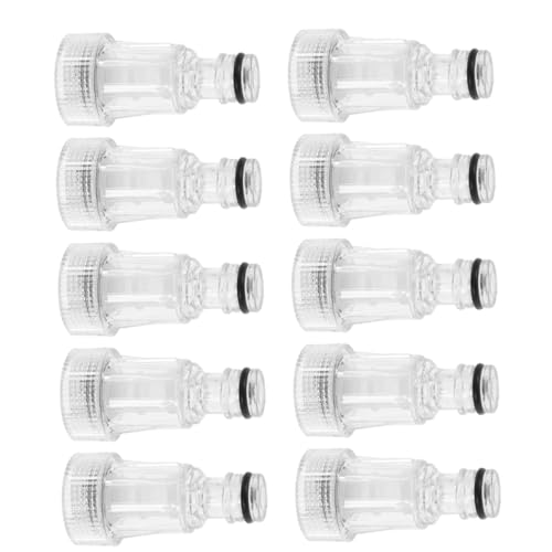 TOYANDONA 10 Stück Teiliges Hochdruckreiniger Wasserfilter mit Schlauchadapter Leichter Robuster Kunststoff Abnehmbarer Filtereinsatz Kompatibel für Autowäsche und Gartenbewässerung von TOYANDONA