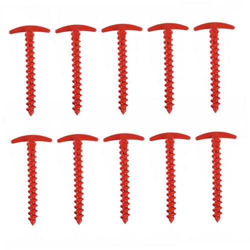 TOYANDONA 10 Stück Teiliges Nylon Zeltheringe Hochfest Spiralheringe Bodenanker für Camping Outdoor Zeltnägel Robust und Langlebig für Zelte Vordächer Markisen von TOYANDONA