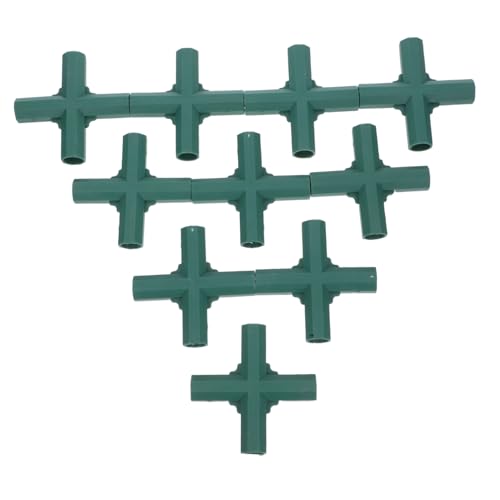 TOYANDONA 10 Stück Teiliges PVC Wetterfester Gartenrohrverbinder für Gewächshausrahmen Vierfacher DIY Rahmenverbinder mit Langlebiger Kunststoffkonstruktion Einfache Installation für von TOYANDONA