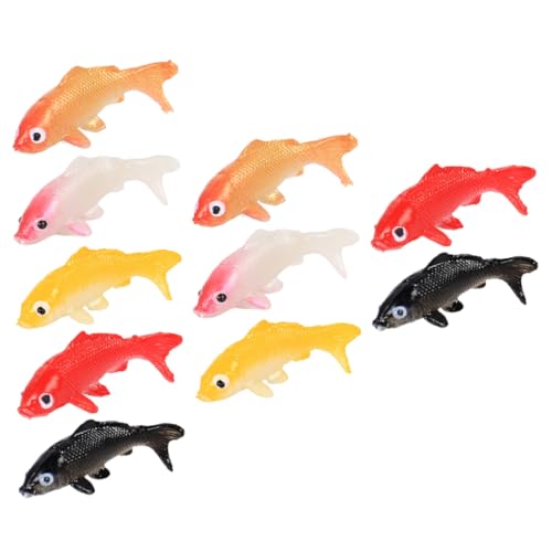 TOYANDONA 10 Stück Teiliges Realistische Koi Fisch Modelle Aquarium Deko Miniatur Fischfiguren Lebensecht Gestaltet für Lebendige Unterwasserwelt Teichfiguren Außen Geeignet von TOYANDONA