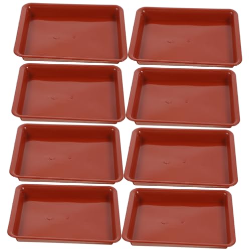 TOYANDONA 10 Stück Teiliges Rechteckige Pflanzuntersetzer aus Robustem Kunststoff Wasserdichtes Abtropf tablett für Blumentöpfe Schützt Boden und Möbel vor Wasser und Schmutz Geeignet für von TOYANDONA