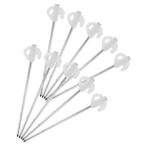 TOYANDONA 10 Stück Teiliges Stahl Zelt Heringe Weiß Nachtleuchtend Robust Windresistent Für Camping Strand Gras Multifunktionale Bodennägel Leicht Tragbar TOYANDONA 10 Stück Teiliges Stahl Zelt Heringe Weiß Nachtleuchtend Robust Windresistent Für Camping Strand Gras Multifunktionale Bodennägel Leicht Tragbar von TOYANDONA