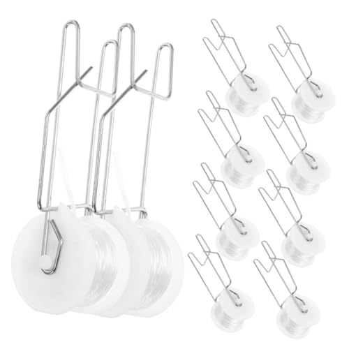 TOYANDONA 10 Stück Tomaten Rollhaken mit Rollenmechanismus Tomatengitter Haken für Gewächshaus Verstellbar für Pflanzenstütze Platzsparend für Tomaten Blumen und Reben von TOYANDONA