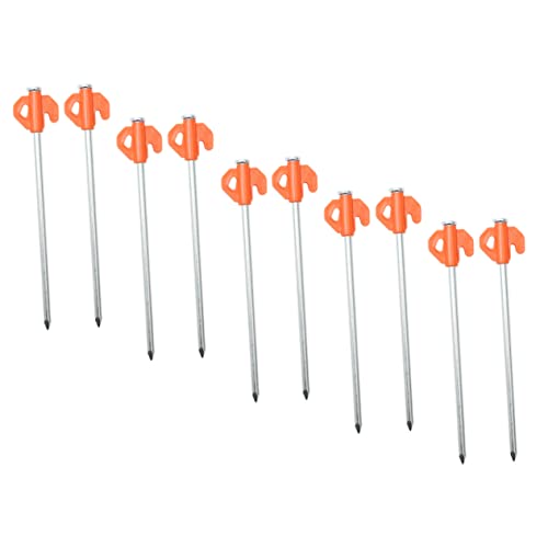 TOYANDONA 10 Stück Zeltpflöcke Robustem Winddicht und Tragbar für Outdoor Camping für Harte Böden Orangefarben Praktischer Aufbewahrung von TOYANDONA