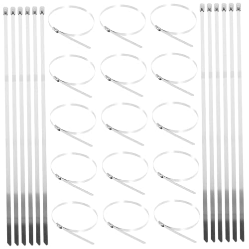 TOYANDONA 100 Stück Edelstahl Metall Kabelbinder Rostfrei Hohe Zugfestigkeit für Gartenzaun Haustierkäfig Outdoor Befestigung und Drahtsicherung von TOYANDONA