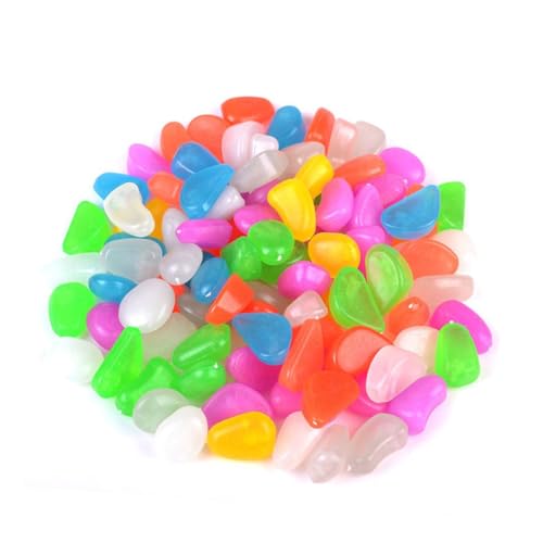TOYANDONA 100 Stück Leuchtende Kieselsteine Leuchtkiesel für Garten Aquarium Deko Steine im Dunkeln Leuchten Bunte Fluoreszierende Pebbles für Teich Wegdekoration TOYANDONA 100 Stück Leuchtende Kieselsteine Leuchtkiesel für Garten Aquarium Deko Steine im Dunkeln Leuchten Bunte Fluoreszierende Pebbles für Teich Wegdekoration von TOYANDONA