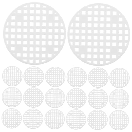 TOYANDONA 100 Stück Weiße Bonsai Blumentopf Gittermatten Atmungsaktive Drainagematten aus Langlebige Pflanzenschutzpads für Innen und Außenbereiche Verhindern Bodenleckage Geeignet für von TOYANDONA