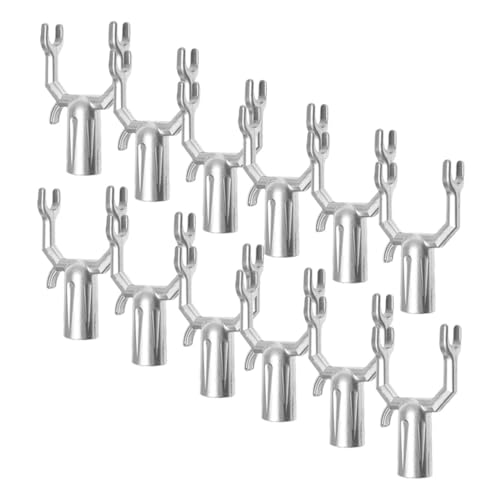 TOYANDONA 12stücke Kleiderstangengabeln Ersatz Köpfe Für Balkon Kleiderstange Befestigung Gabeln Für Kleiderstangen von TOYANDONA