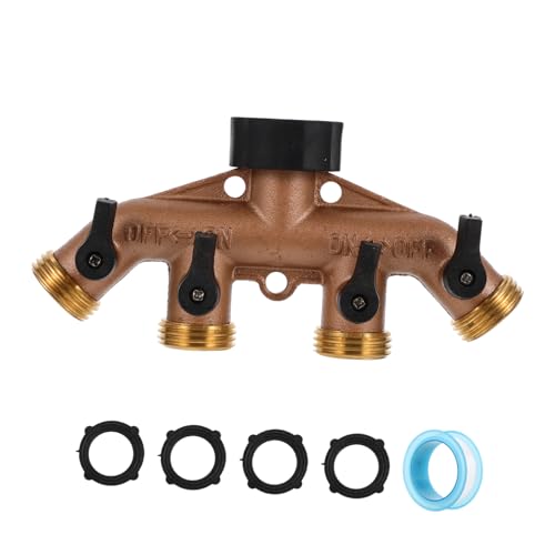TOYANDONA 1Satz Gartenschlauchanschluss Verteiler mit Absperrventilen Messingadapter für Effiziente Bewässerungssysteme Steuerung Wasserzufuhr Rostfrei und Langlebig TOYANDONA 1Satz Gartenschlauchanschluss Verteiler mit Absperrventilen Messingadapter für Effiziente Bewässerungssysteme Steuerung Wasserzufuhr Rostfrei und Langlebig von TOYANDONA