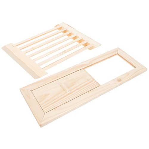TOYANDONA 1Satz Sauna Luftentlüftung Jalousien Gitterventilation Für Dampfbäder Einstellbare Holzjalousien Für Hohe Temperaturen Und Feuchtigkeit Langlebig Installieren von TOYANDONA