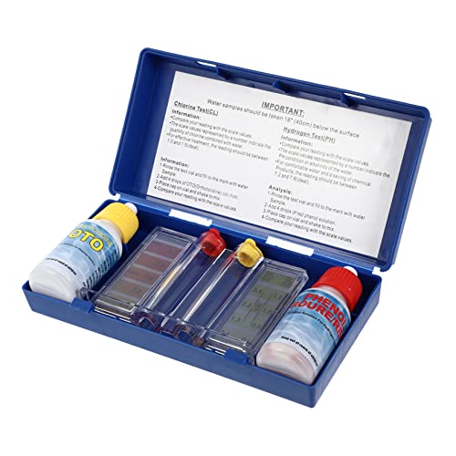 TOYANDONA 1Satz Schwimmbad Ph Tester Wasserqualität Test Kit für Routinemäßige Überwachung von Pools Spas und Wasserquellen Tragbar und Einfach Anwendung von TOYANDONA
