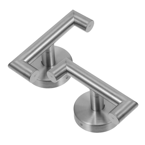 TOYANDONA 2 STÜCK Doppelte Handtuchhaken aus Edelstahl Wandmontierte Badezimmerhaken zur Platzsparenden Aufbewahrung von Handtüchern Bademänteln und Kleidung Einfache Montage Modernes von TOYANDONA