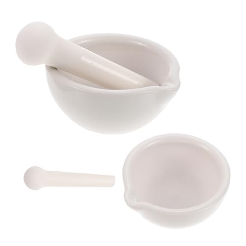 TOYANDONA 2 Sätze Keramik Set mit Porzellan Stößel Glatt Leicht zu Reinigen für Medizin und Gewürze Robust und Vielseitig für Küche und Haushalt von TOYANDONA