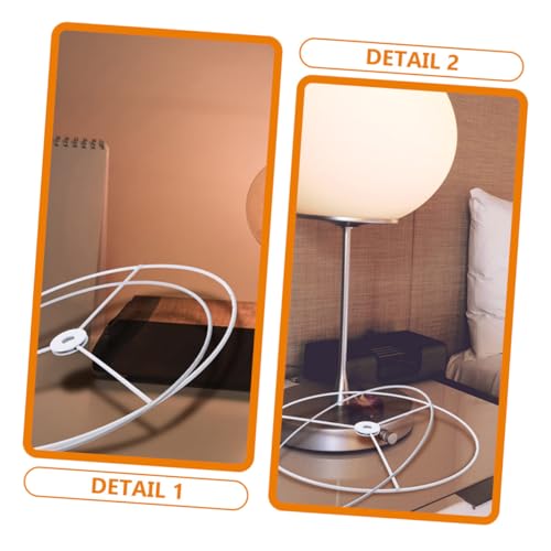 TOYANDONA 2 Sätze Lampenschirm Ring Ø Eisendraht DIY Lampenschirmhalter Metallrahmen Robust Für Tischlampe Deckenleuchte Zubehör von TOYANDONA