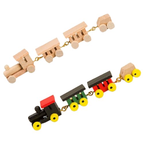 TOYANDONA 2 Sätze Miniatur Holzzug Dekoration Teiliges Bunte Holzbahn Puppenhaus Zubehör Glatte Oberfläche Platzsparendes Design Vielseitiges Deko und Fotorequisit für Wohnzimmer und TOYANDONA 2 Sätze Miniatur Holzzug Dekoration Teiliges Bunte Holzbahn Puppenhaus Zubehör Glatte Oberfläche Platzsparendes Design Vielseitiges Deko und Fotorequisit für Wohnzimmer und von TOYANDONA
