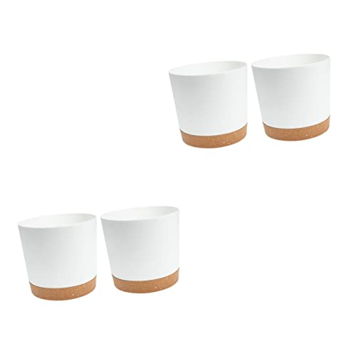 TOYANDONA 2 Sätze Nordic Style Blumentöpfe Umweltfreundliche Kunststoff Pflanzgefäße Für Drinnen Und Draußen Dekorative Töpfe Für Zimmerpflanzen Robust Und Für Frische 2 Stück * 2 von TOYANDONA