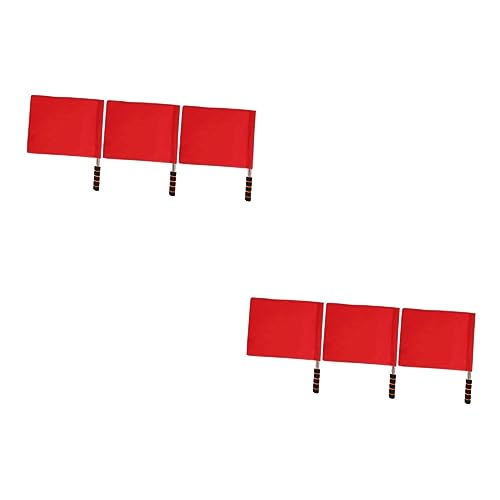 TOYANDONA 2 Sätze Signalflagge Schiedsrichter Warnung Fußball Flaggen Kommandant Flagge Klein Sport Ampelfahnen Sicherheitssignalfahnen Rostfreier Stahl Rot 3 Stück * 2 TOYANDONA 2 Sätze Signalflagge Schiedsrichter Warnung Fußball Flaggen Kommandant Flagge Klein Sport Ampelfahnen Sicherheitssignalfahnen Rostfreier Stahl Rot 3 Stück * 2 von TOYANDONA