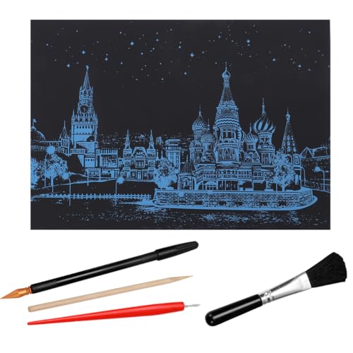 TOYANDONA 2 Sätze Teiliges Urban Nocturne Kratzbild Diy Malspielzeug Mit Bambusstift Schaber Pinsel Und Vergoldetem Stift Kreative Kratzbilder Für Erwachsene Für Bastelprojekte 5 Stück * 2 TOYANDONA 2 Sätze Teiliges Urban Nocturne Kratzbild Diy Malspielzeug Mit Bambusstift Schaber Pinsel Und Vergoldetem Stift Kreative Kratzbilder Für Erwachsene Für Bastelprojekte 5 Stück * 2 von TOYANDONA