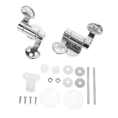 TOYANDONA 2 Sätze Zinklegierung Toilettensitz Scharnierset Verchromt Korrosionsbeständig Soft Close Funktion Einfache Montage mit Schrauben Passend für Badezimmer Toilettendeckel TOYANDONA 2 Sätze Zinklegierung Toilettensitz Scharnierset Verchromt Korrosionsbeständig Soft Close Funktion Einfache Montage mit Schrauben Passend für Badezimmer Toilettendeckel von TOYANDONA
