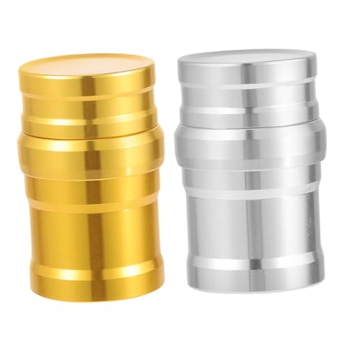 TOYANDONA 2 Stück Aluminium Mini Alkoholbrenner Lampe Tragbares Kompaktes Heizgerät für Camping Outdoor und Labor Leicht Platzsparend Silber und Goldfarben für Experimente und Picknick von TOYANDONA