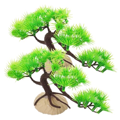 TOYANDONA 2 Stück Aquarium Deko Künstlicher Bonsai Baum Modell aus Kunststoff Realistische Kleine Aquarienpflanze Langlebige und Sichere Fischbecken Dekoration für Aquariumlandschaft von TOYANDONA