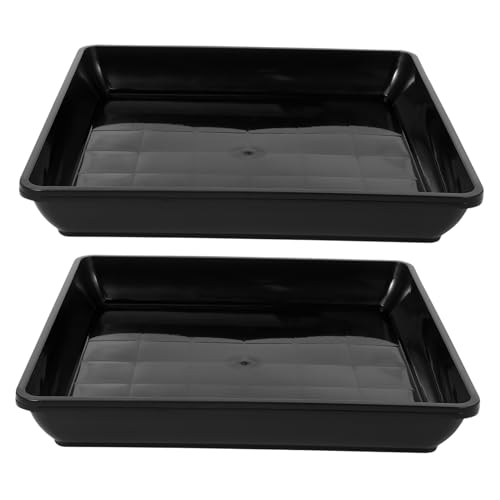 TOYANDONA 2 Stück Blumentopf Tablett Quadratisch Blumentopf Basis Quadratisch Untertasse Quadratisch Blumen Untertasse Pflanzen Tropfschale Blumentopf Mit Untertasse Quadratisch von TOYANDONA