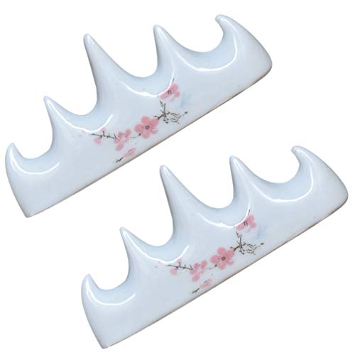 TOYANDONA 2 Stück Chinesische Kalligraphie Und Sumie Keramik Pinselhalter Rest Porzellan Essstäbchen Rack Malerei Pinsel Rest zum Malen Schreiben von TOYANDONA