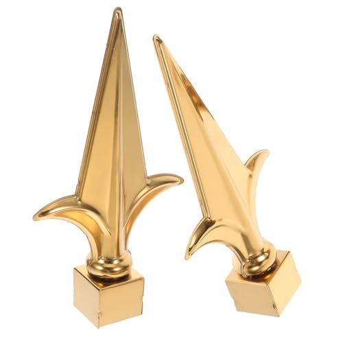 TOYANDONA 2 Stück Dekorativer Fahnenmast Spitze für Garten und Zaun Design Goldene Spire für Vielseitige Outdoor Gestaltung Installieren TOYANDONA 2 Stück Dekorativer Fahnenmast Spitze für Garten und Zaun Design Goldene Spire für Vielseitige Outdoor Gestaltung Installieren von TOYANDONA