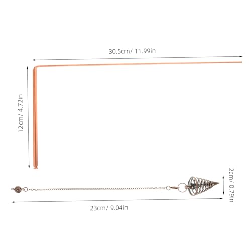 TOYANDONA 2 Stück Dowsing Rod aus Messing Tragbare Wasserortungsstäbe mit Glatter Oberfläche Leichtes Teiliges Detektionswerkzeug für Outdoor Spuksuche Goldsuche und Camping von TOYANDONA