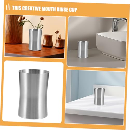 TOYANDONA 2 Stück Edelstahl Mundspülbecher Langlebig Rostfrei Vielseitig Einsetzbar für Bad Reise Trinkbecher Robust Modernes Design Zahnputzbecher Halterung Metal Toothpaste Mug TOYANDONA 2 Stück Edelstahl Mundspülbecher Langlebig Rostfrei Vielseitig Einsetzbar für Bad Reise Trinkbecher Robust Modernes Design Zahnputzbecher Halterung Metal Toothpaste Mug von TOYANDONA