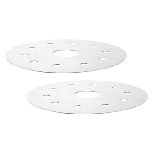 TOYANDONA 2 Stück Edelstahl Wärmeleitplatte Induktions diffusor Hitzebeständig Vielseitig Einsetzbar für Gasherd Ceranfeld Topfadapter Einfache Reinigung Effiziente Wärmeverteilung von TOYANDONA