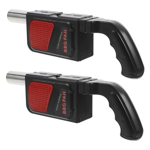 TOYANDONA 2 Stück Elektrisches Bbq Gebläse Handventilator Tragbarer Grill Feuerstarter für Camping Picknick mit Aa Batterien Praktisch Leicht Vielseitig für Outdoor Kochen und Anzünden von TOYANDONA